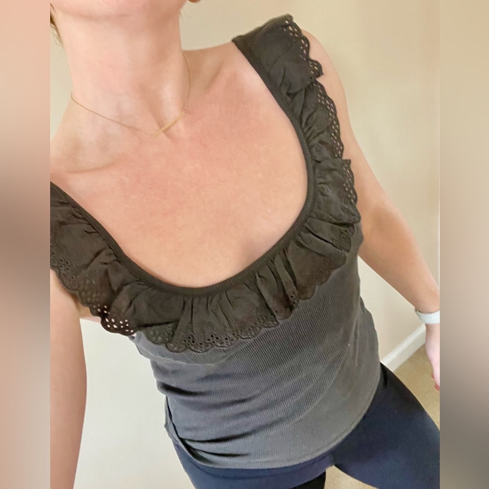 Scoop Neck Lace Tank